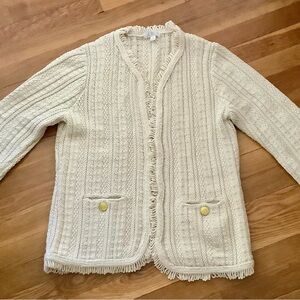 J Crew Women’s Knit Sweater Jacket with Fringe
